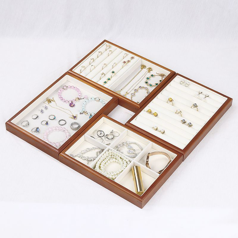 Wood Ring Blank - Vintage Jewelry Display Tray Multipurpose Earrings