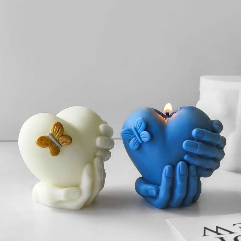 Resin Craft Ideas - Hand Hold Love Silicone Candle Mold