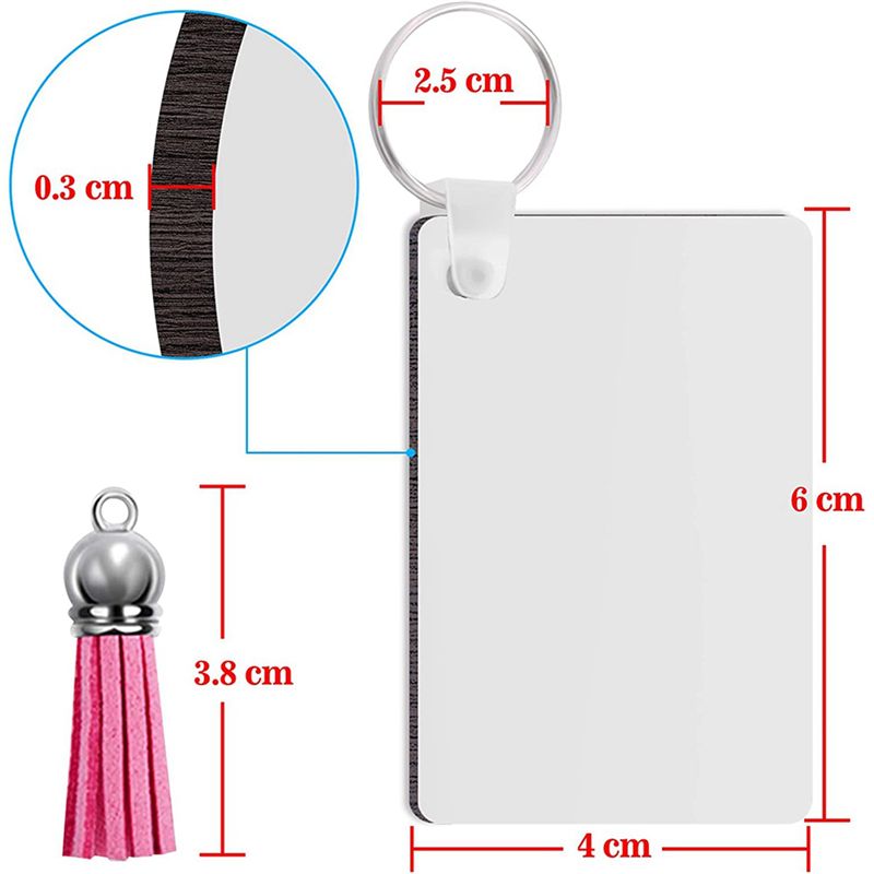 600Pcs Sublimation Keychain Bl - Wood Ring Blank ulasan dan harga