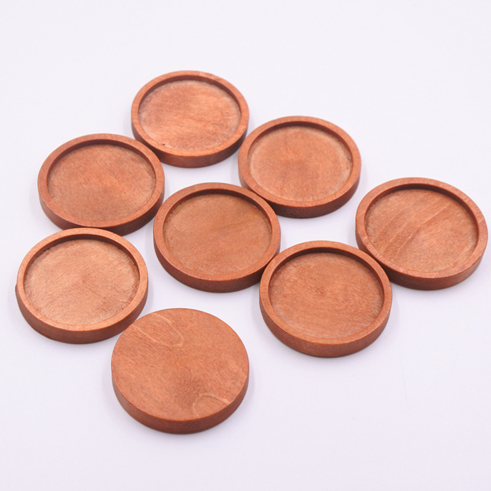 20Pcs Round Wood Jewelry Trays - Crafting Resin ulasan dan harga