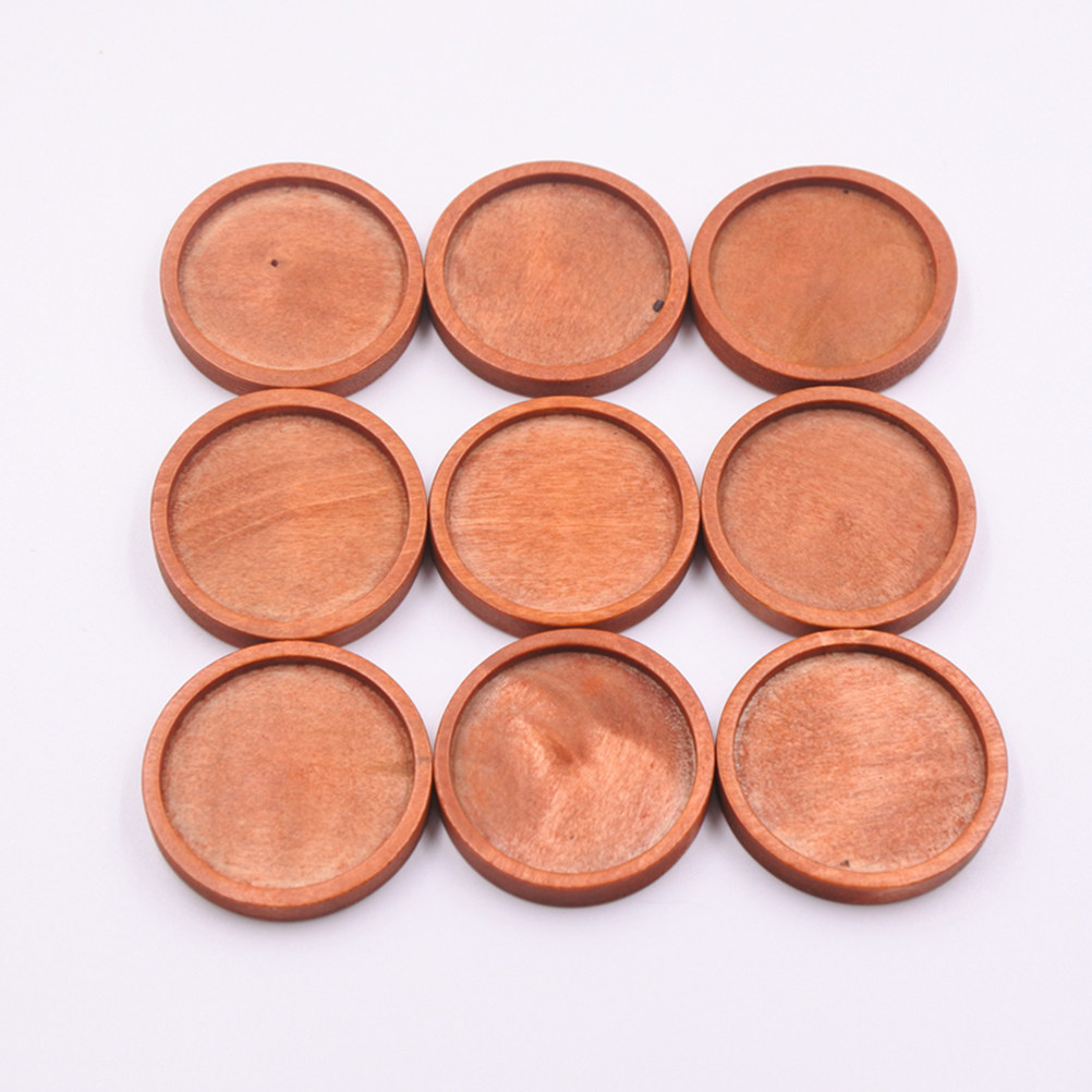 20Pcs Round Wood Jewelry Trays - Crafting Resin ulasan dan harga