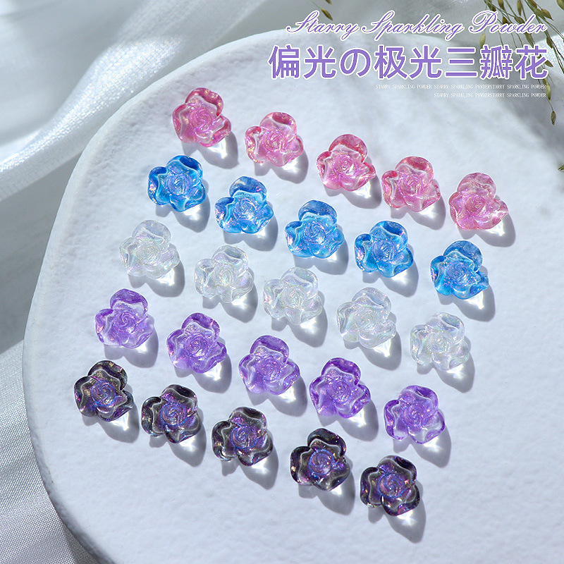50pcs/pack 10x10mm nail art fi - Resin Glitter Pack ulasan dan harga