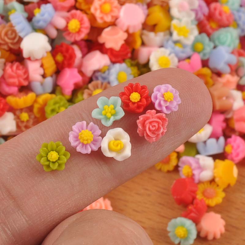 100PCs 6mm Mixed Mini Flatback - Resin Craft Ideas ulasan dan harga