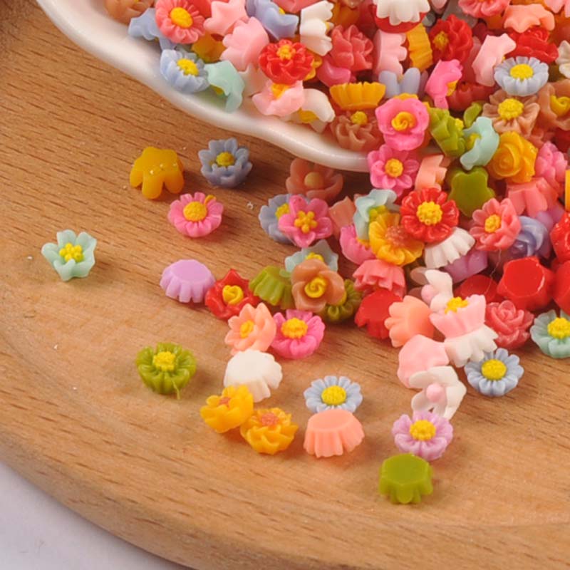 100PCs 6mm Mixed Mini Flatback - Resin Craft Ideas ulasan dan harga