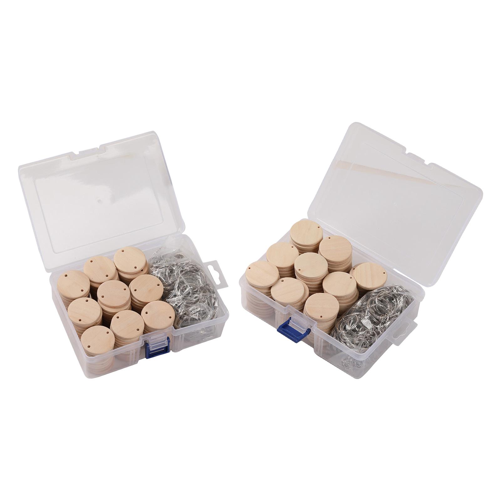 100 Pieces Wooden Discs Keycha - Wood Ring Blank ulasan dan harga