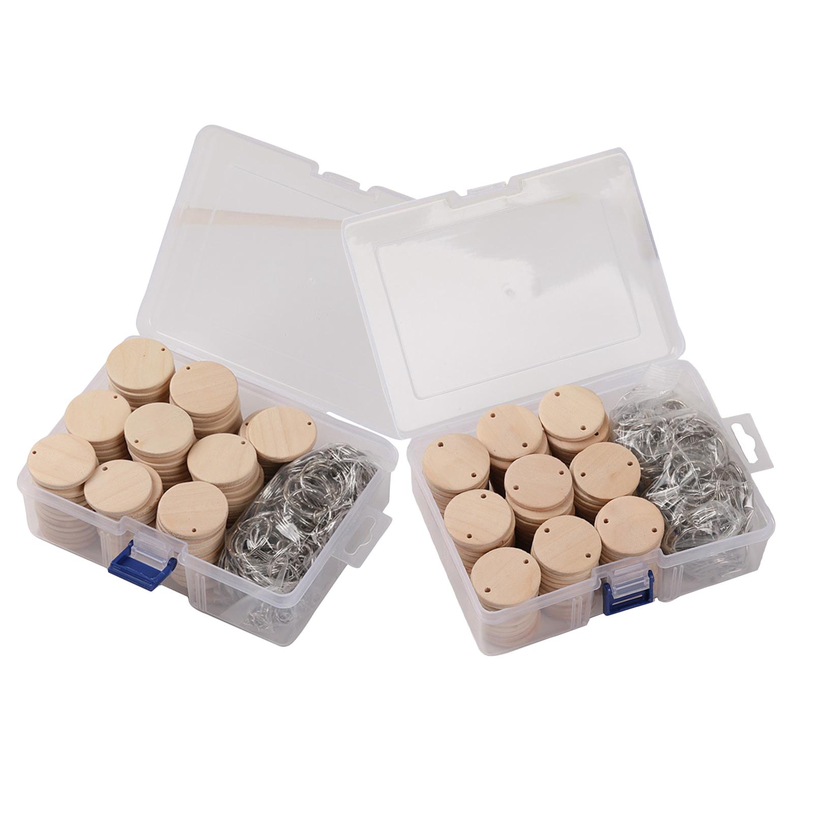 100 Pieces Wooden Discs Keycha - Wood Ring Blank ulasan dan harga